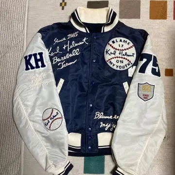 기간 한정 빈티지 KarlHelmut 칼 헬무트 블루종 바시티 자켓