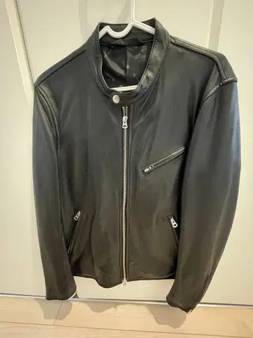 tk.다케오 키쿠치 블랙 가죽 라이더 자켓 가죽 점퍼