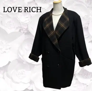 [ LOVE RICH ] 코트/아우터 울 [ LL ] 블랙 체크 빅
