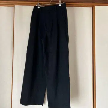 유니클로 브러쉬드 저지 턱 와이드 팬츠 여성용 L 다크 그레이