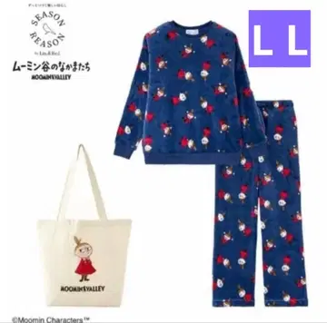 새상품 시마무라 무민 리틀 미이 룸웨어 세트 파자마 토트백