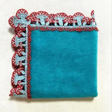 [ 새상품 ] 긴자와 레이스 시즌 타월 손수건 독버섯 터콰이즈