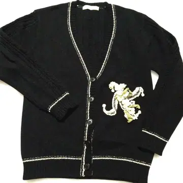 블랙 V넥 가디건 카네코 이사오