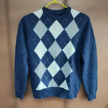 캐시미어 니트 아가일 무늬 캐시미어 100% 캐시미어