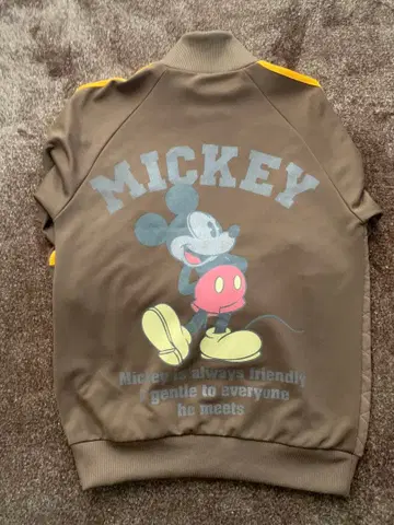 미키마우스 트랙 자켓 자수 빅 프린트