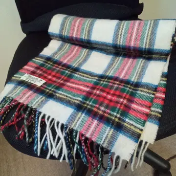 존 헨리 체크 무늬 머플러 라무스 울 100% 아일랜드 제