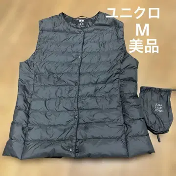 유니클로 울트라 라이트 다운 베스트 M 짙은 그레이
