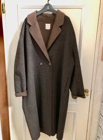 Samansa mos2 롱 코트 브라운 울 코트 체스터 코트