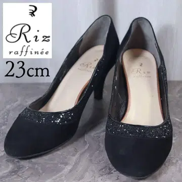 리즈라피네 23 펌프스 스웨이드 글리터 라운드토 블랙