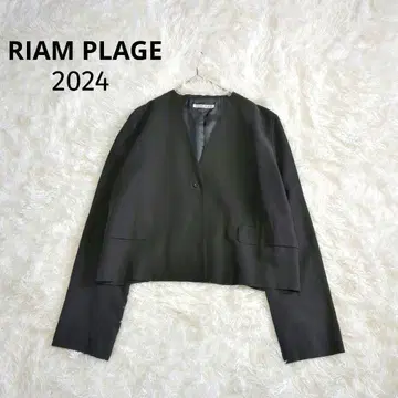 새상품급 RIAM PLAGE 큐프라 블라우스 자켓 노카라 2024년