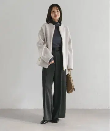 노블 루나 새틴 벨티드 팬츠 36 브라운