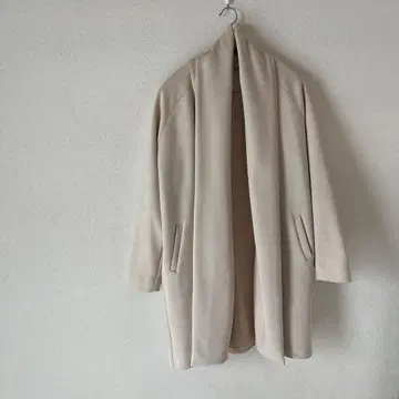 베아트리스 베이지 스웨이드풍 롱 코트