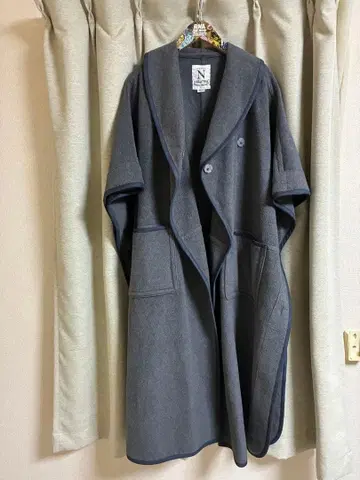 그레이 판초 스타일 코트