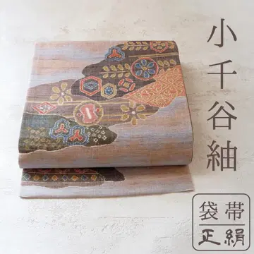 오치야  캐주얼 오비 도초 열취 문양 길상 문양 전통 베이지