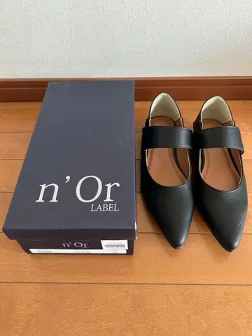 n'OrLABEL 달릴 수 있는 벨트 스트랩 펌프스 블랙 LL 사이즈