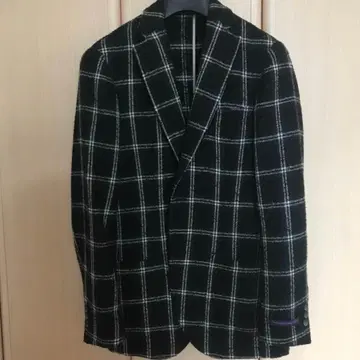 체크 무늬 트위드 자켓 그린 라벨 릴랙싱 46