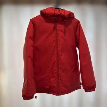 Aigle femme s 사이즈 빨간색 후드 부착 다운 자켓