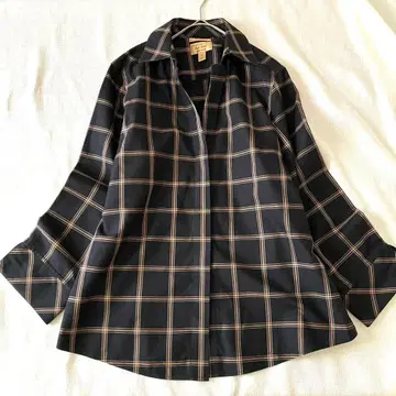 테일러 스키퍼 셔츠 블라우스 블랙 체크