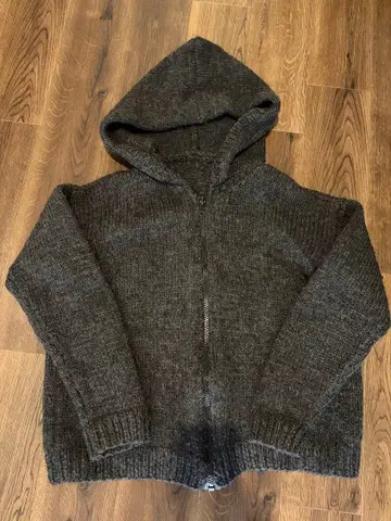 SULLEN 차콜 그레이 니트 후드티