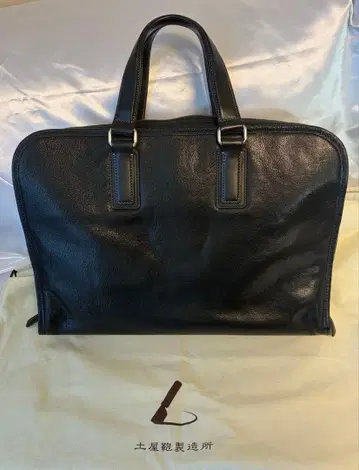 츠치야 가방 제작소 가죽 비즈니스 백 블랙 칸막이 포함