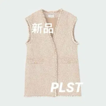 [ 새상품 ] 플라스테 트위드 미들 베스트