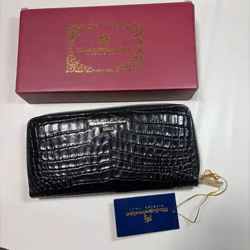 모다 프린치페 장지갑 악어 엠보싱 블랙