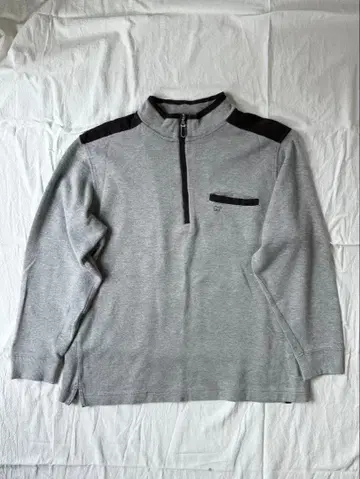 그레이 하프 지퍼 후드티 트레이닝복 [ Golden Bear ]