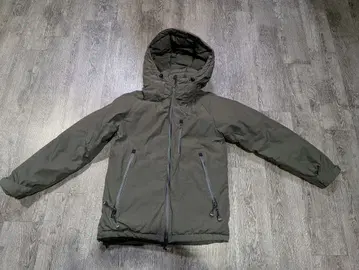 NANAGA 다크 그레이 후드 부착 다운 자켓 S