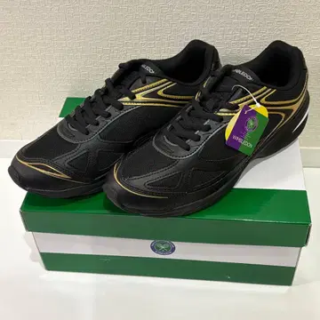 미사용 새상품 윔블던 스니커즈 운동화 블랙/골드 26cm 3E