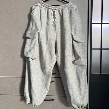 YACA 그레이 카고 조거 팬츠 속기모