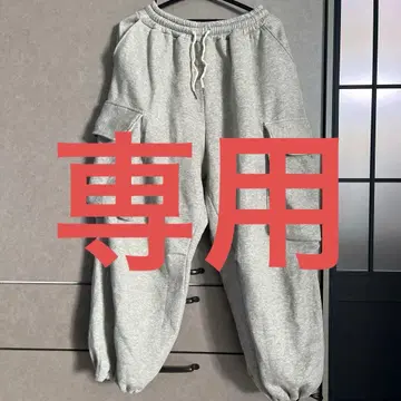 YACA 그레이 카고 조거 팬츠 속기모