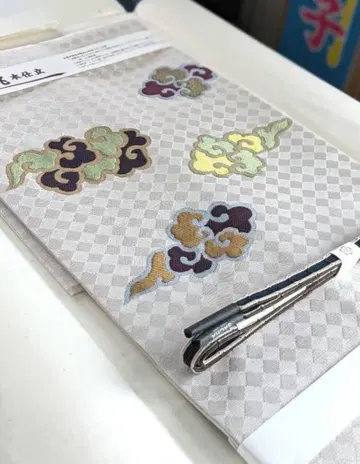 순수 실크 교토 카츠야마 사토코 구름 9치 나고야