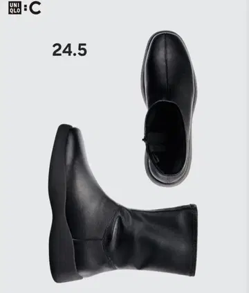 미사용 새상품 유니클로C 스트레치 숏부츠 블랙