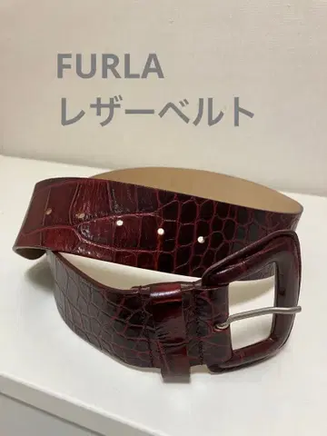 FURLA 훌라 가죽 벨트 보르도