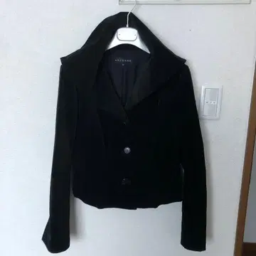 ANTENNE 벨벳 숏 자켓 42 블랙