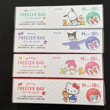 산리오 프리저 백 지퍼 백 4종 세트