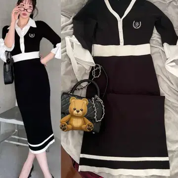 royalparty 셔츠 레이어드 원피스 귀여운 이번 시즌