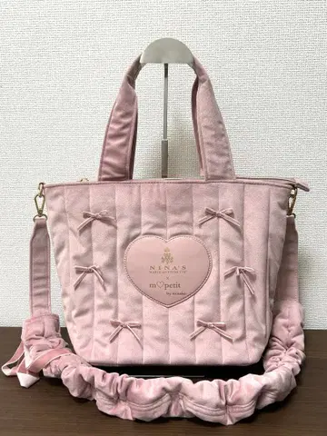 새상품급 아오키 미사코 벨로아 리본 2way 토트 숄더 최종 가격!