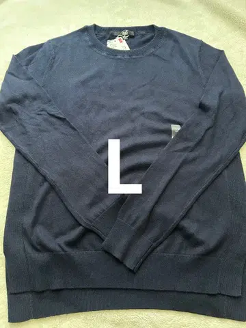 코튼 캐시미어 크루넥 스웨터 네이비 컬러 네이비 유니클로