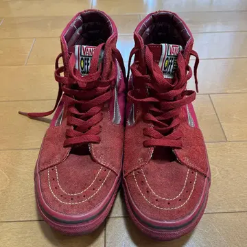 [ 레어 ] VANS 스웨이드 SK8-HI 빨간색 하이컷 스니커즈