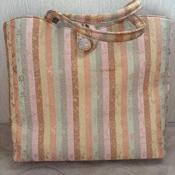 기모노 가게의 스트라이프 무늬 일본 의류용 토트백