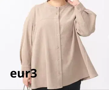 eur3 에우루큐브 코듀로이 플레어 블라우스 베이지