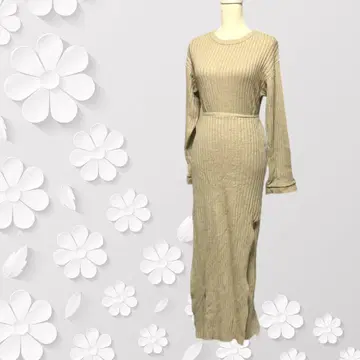 yuw 유우 맥시 랩 원피스 니트 롱 [ F ]