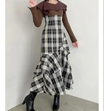 dazzlin 다즐린 아지메 머메이드 코르셋 원피스 브라운