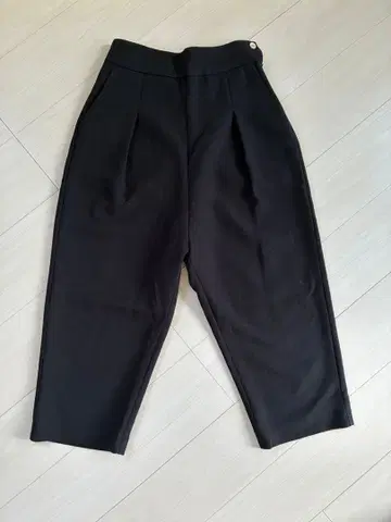 블랙 슬랙스 허리밴딩