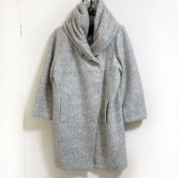 예카베카 코트 롱 라이트 그레이 방한 고급 아우터