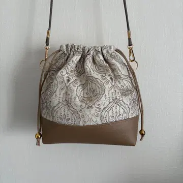 핸드메이드 인도 자수 원단 복조리 백