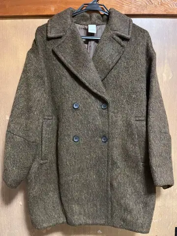 HappyJohn 해피 울 블렌드 샤기 코쿤 P 코트