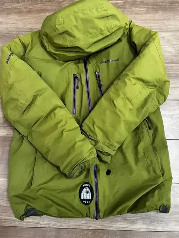 Patagonia 후드 부착 다운 자켓 올리브 그린