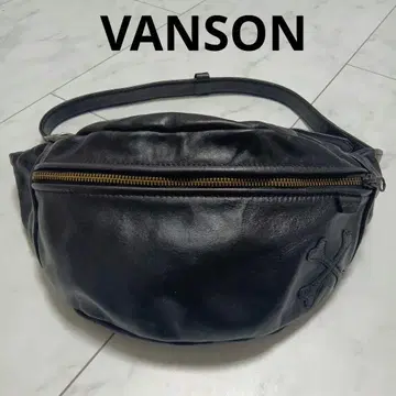 VANSON 반손 퍼니팩 웨스트 파우치 바디백 블랙